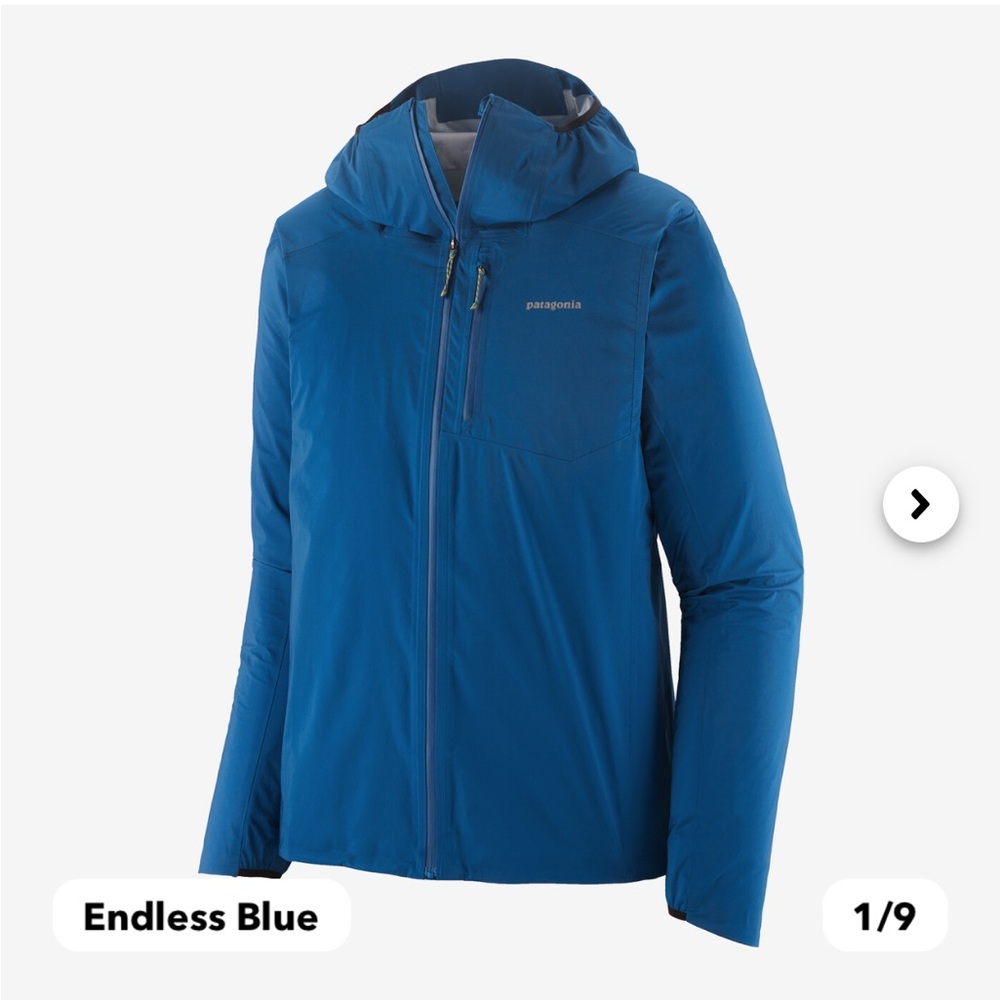 Size men’s large Patagonia storm racer jacket